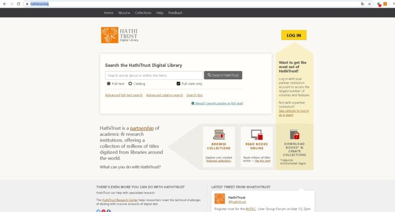Hathi Trust 17 Milyon Kitaba Online Ücretsiz Erişim